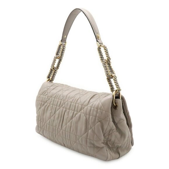 DIOR Gray Leather Shoulder Bag - Picture 3 of 9